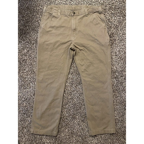 Carhartt Other - Carhartt Pants Mens 40x32 Tan Khaki Cargo Carpenter Work Relaxed Fit Outdoor